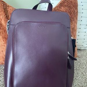 LODIS Purple Leather Backpack